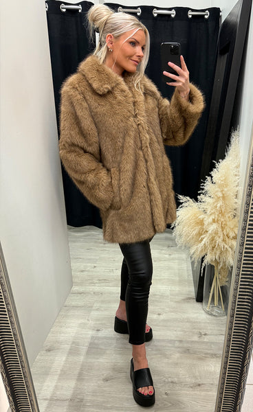 Akaja coat - tigers eye melange