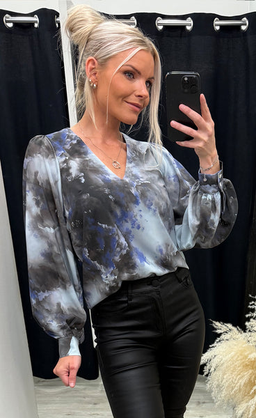 Vanti blouse - grey/blue