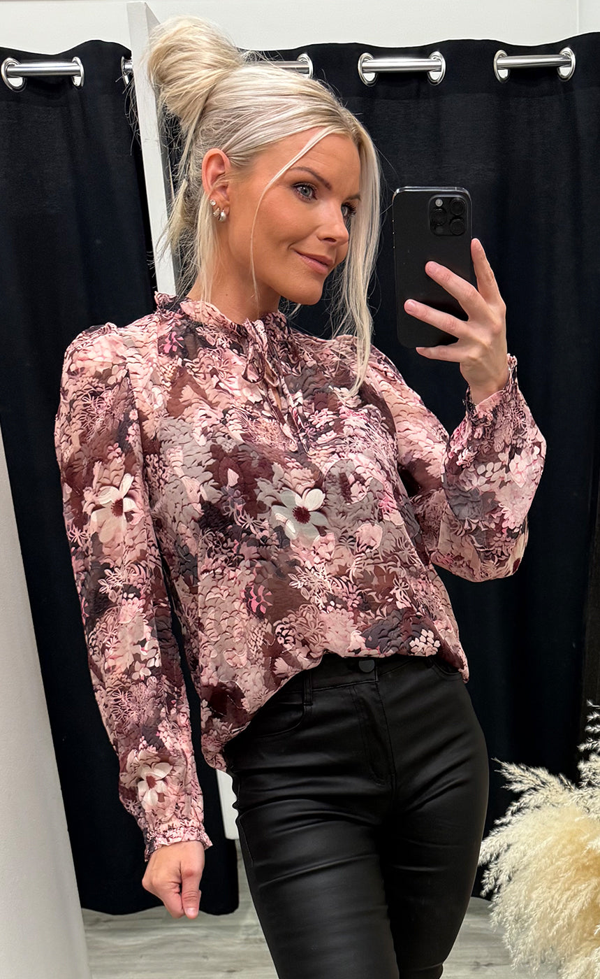 Elza blouse - flower blush