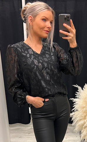 Sparkle blouse - black