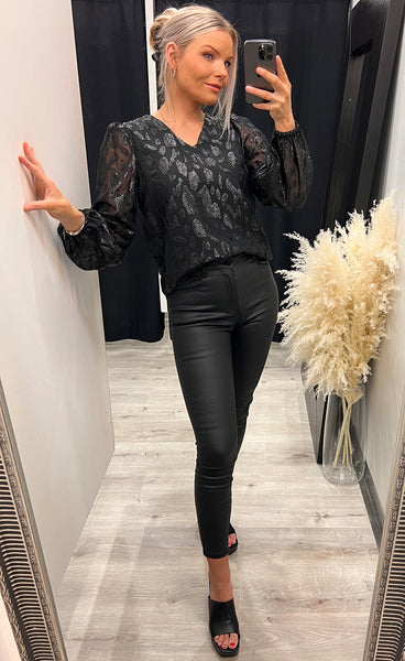 Sparkle blouse - black