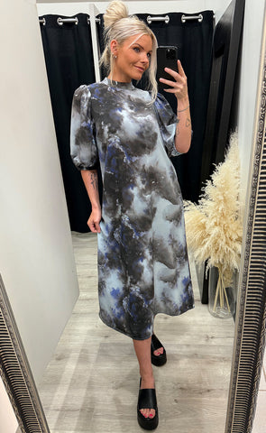 Ventia dress - grey/blue