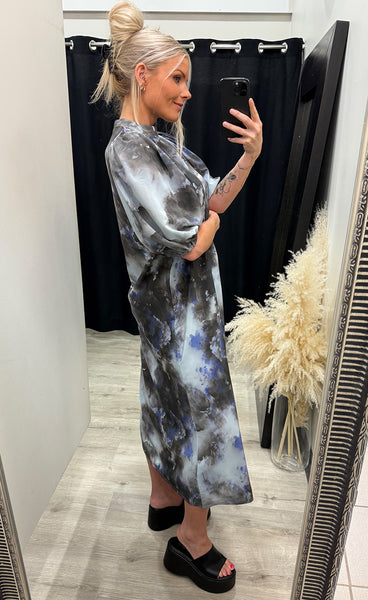 Ventia dress - grey/blue