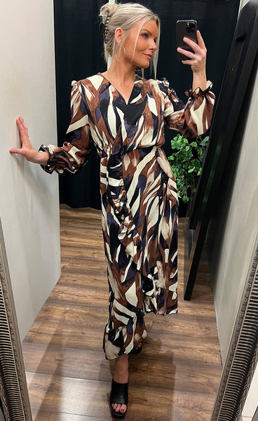 Julia dress - maroon mix