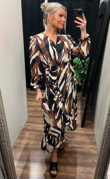 Julia dress - maroon mix