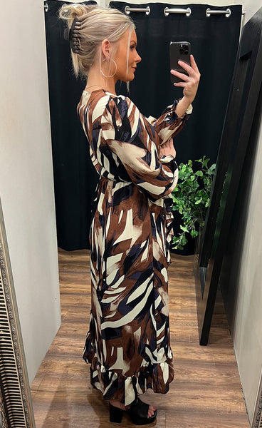 Julia dress - maroon mix