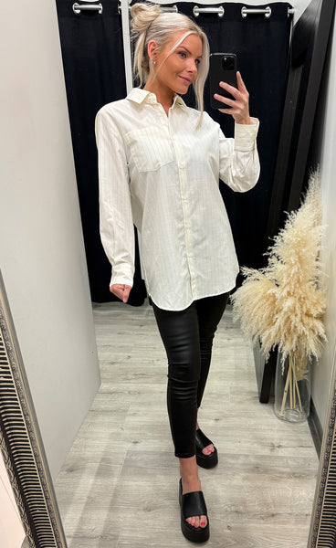 Sofia shirt 1 - whisper white stripe