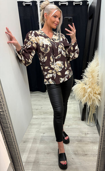 Ariana blouse 4 - floral fudge