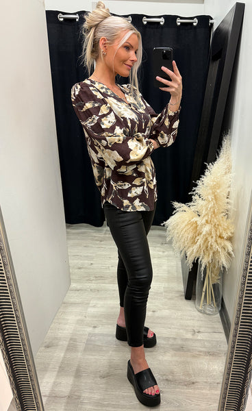 Ariana blouse 4 - floral fudge