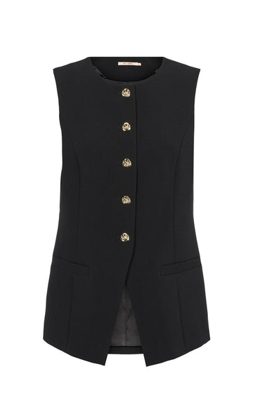Luxury clarie vest - black