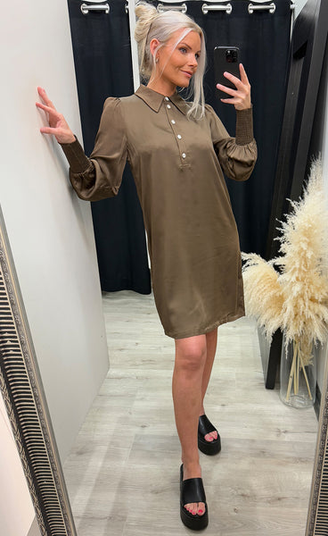 Isco faustine dress - brown sugar