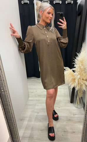 Isco faustine dress - brown sugar