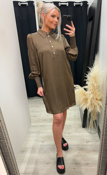 Isco faustine dress - brown sugar