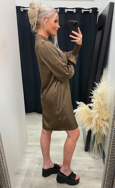 Isco faustine dress - brown sugar