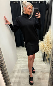 Steffi rollneck dress - black