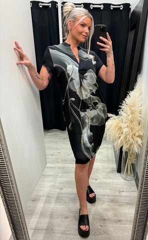 Aia dress s/s - 000 black mix