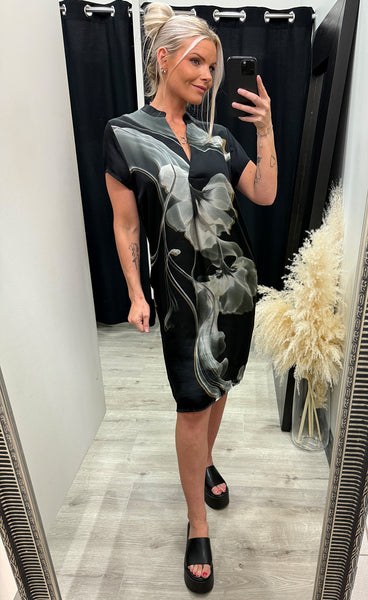 Aia dress s/s - 000 black mix