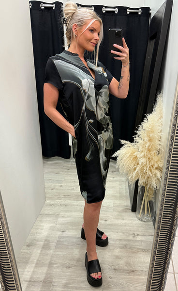 Aia dress s/s - 000 black mix