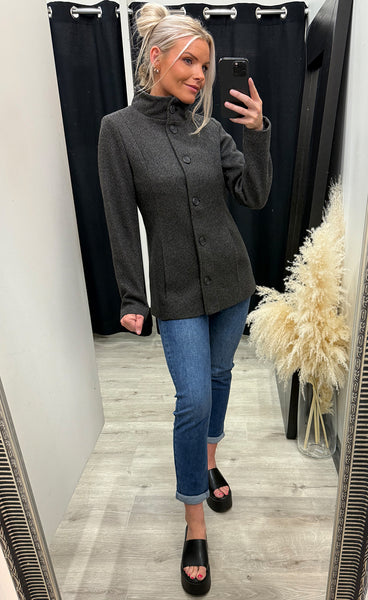 Evilla jacket 1 - charcoal melange