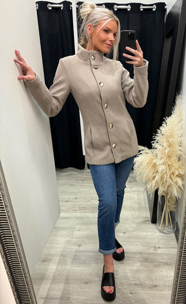 Evilla jacket 1 - desert taupe melange