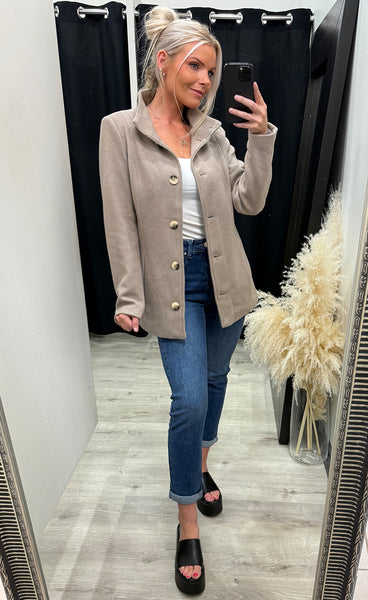 Evilla jacket 1 - desert taupe melange
