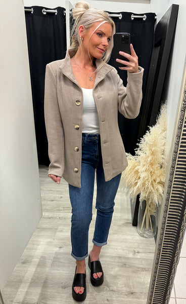 Evilla jacket 1 - desert taupe melange