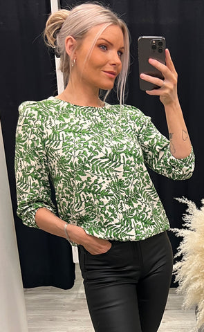 Silje blouse 2 - green mix