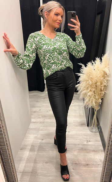 Silje blouse 1 - green mix