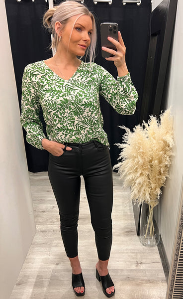 Silje blouse 1 - green mix