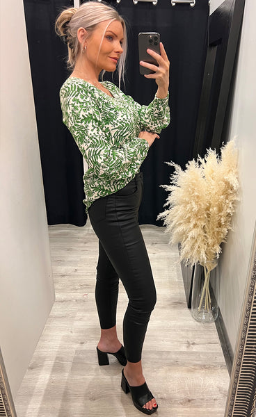 Silje blouse 1 - green mix