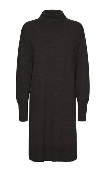 Steffi rollneck dress - grey melange