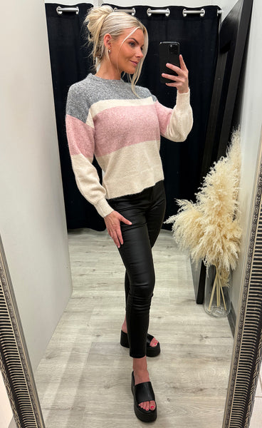 Omea jumper 3 - pale mauve mix