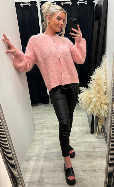 Marita cardigan 2 - coral almond