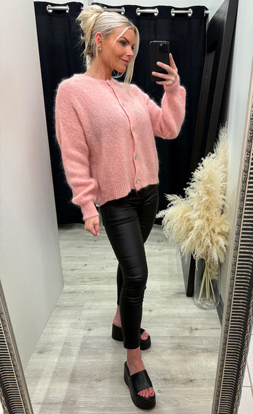 Marita cardigan 2 - coral almond