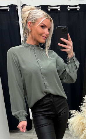 Sigga blouse - mulled basil