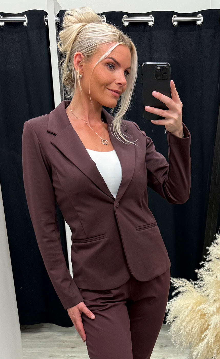 FRANSA stretch blazer - fudge