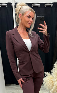FRANSA stretch blazer - fudge