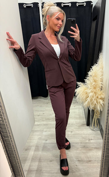 FRANSA stretch blazer - fudge