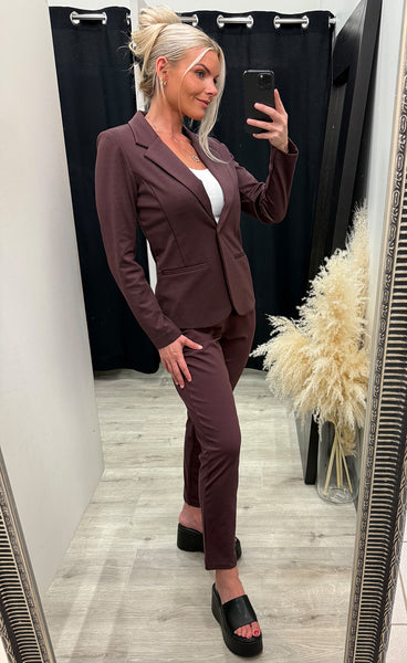 FRANSA stretch blazer - fudge