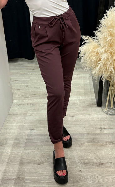 FRANSA stretch pants - fudge