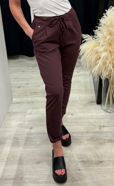 FRANSA stretch pants - fudge
