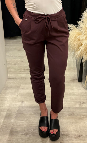 FRANSA stretch pants - fudge