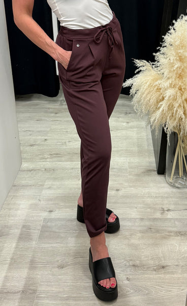 FRANSA stretch pants - fudge