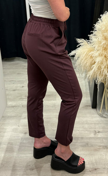 FRANSA stretch pants - fudge