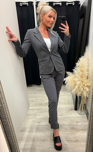 FRANSA stretch blazer - grey
