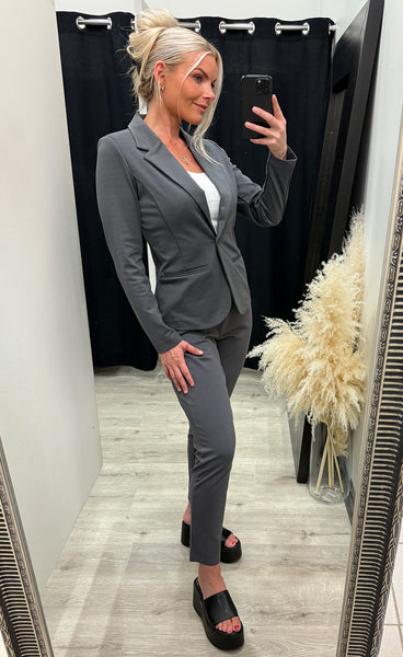 FRANSA stretch blazer - grey