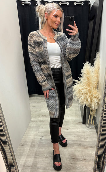 Gio knit cardigan - light grey mix