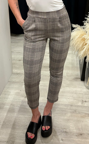 Manse pants - natural/black check