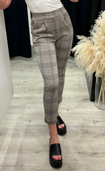 Manse pants - natural/black check