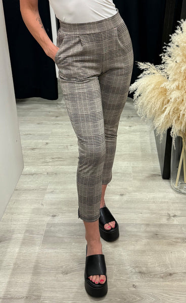 Manse pants - natural/black check